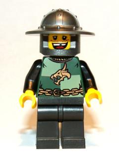 LEGO Minifigure-Kingdoms - Dragon Knight Quarters, Helmet with Broad Brim, Missing Tooth (Chess Pawn)-Castle / Kingdoms-CAS508-Creative Brick Builders